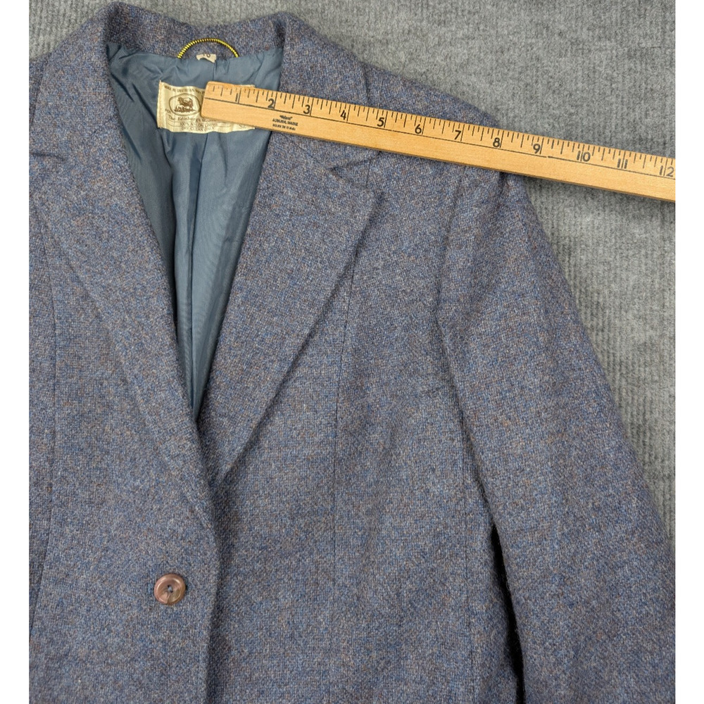 Edinburg Woollen Mill Skirt Suit Set Women 10 3 Piece Vintage Blue Pleated Retro - Picture 5 of 16